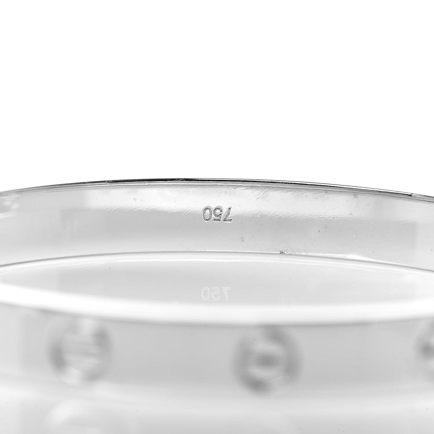 18K White Gold LOVE Bracelet 16