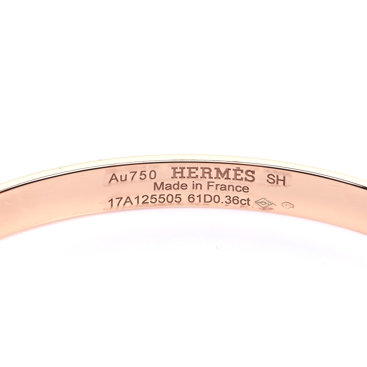 Hermes 18K Rose Gold Diamond PM Kelly Pave Bracelet SH 4 of 7