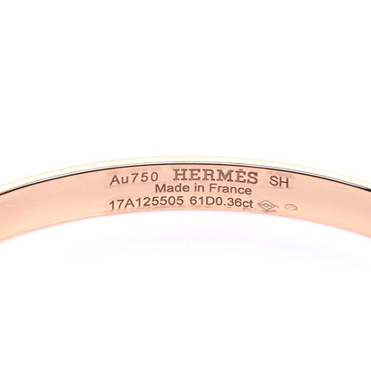 Hermes 18K Rose Gold Diamond PM Kelly Pave Bracelet SH 4 of 7