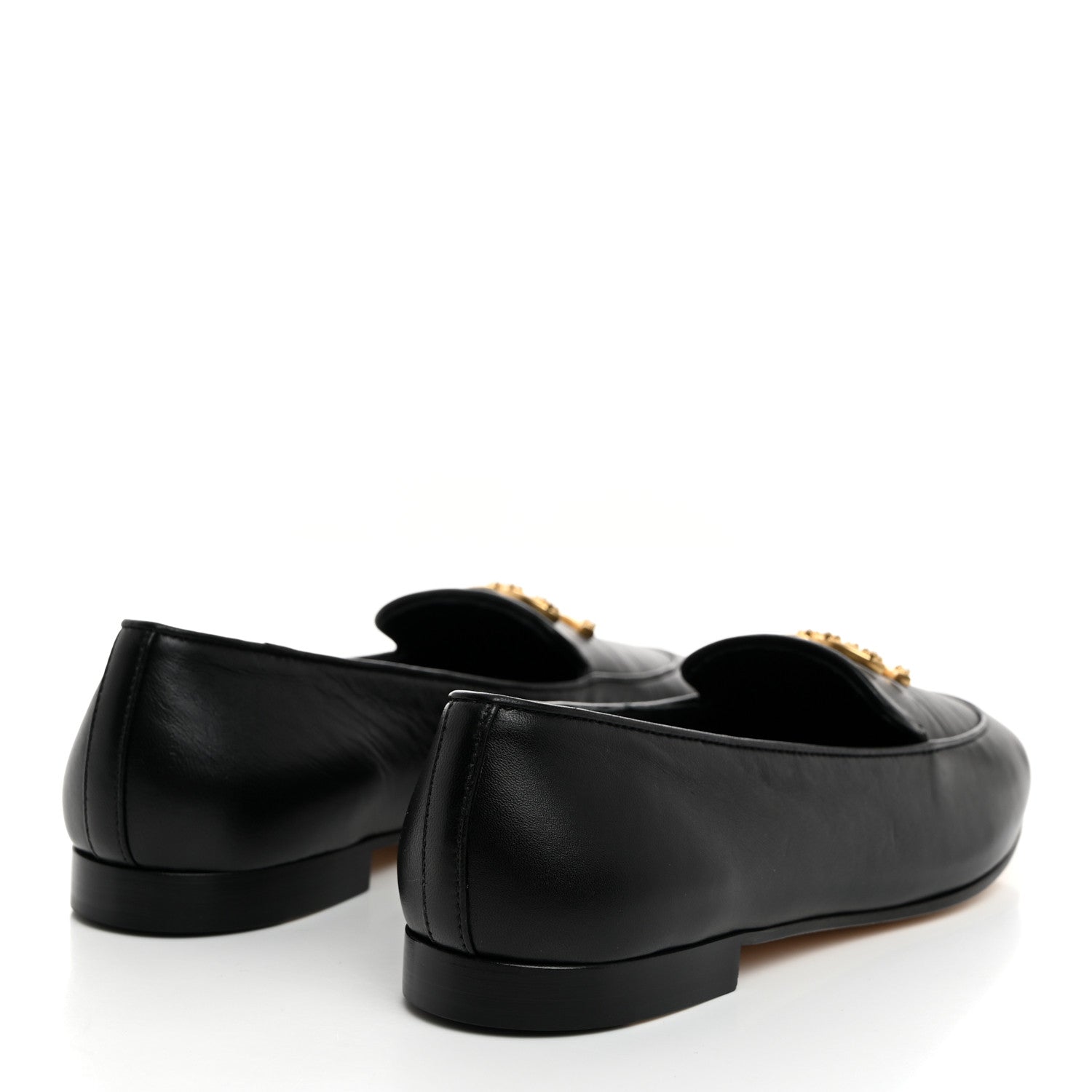 Chanel Lambskin Pearl CC Loafers 38 Black 4 of 9