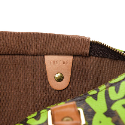Louis Vuitton Monogram Graffiti Speedy 30 Green 6 of 11