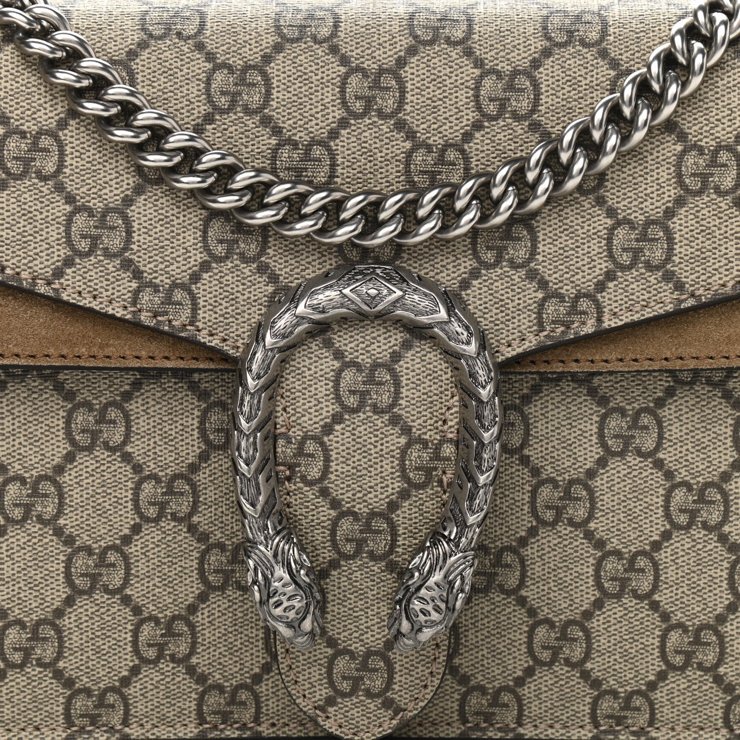 Gucci GG Supreme Monogram Small Dionysus Shoulder Bag Taupe 8 of 12