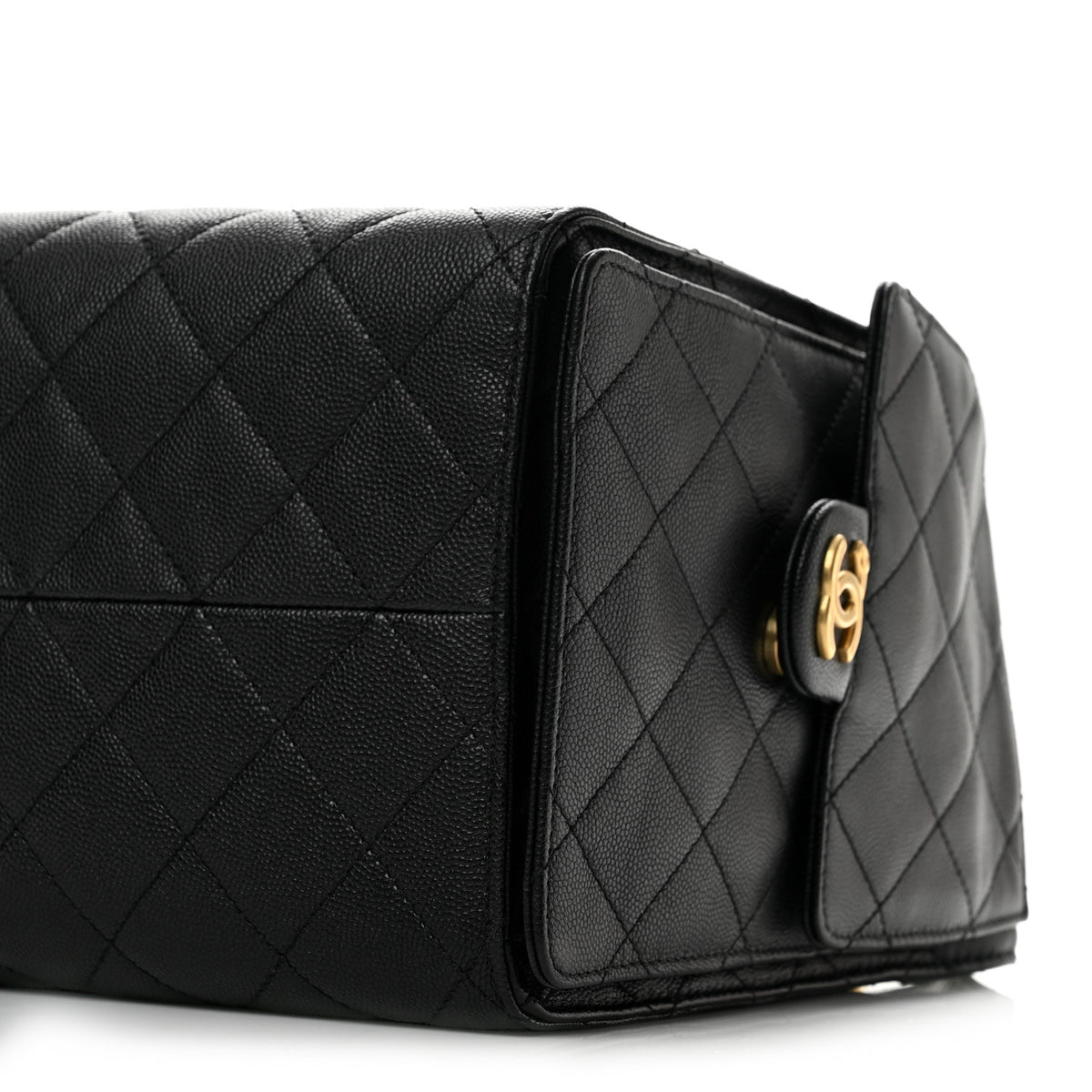 Caviar Quilted Medium Chanel 25 Handbag Black