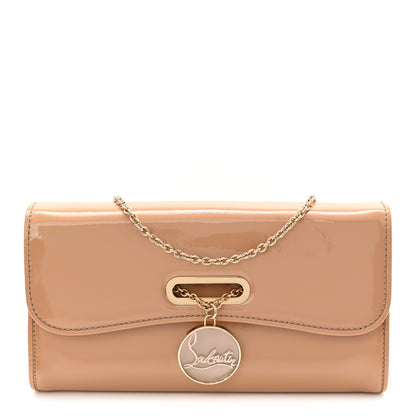 Christian Louboutin Patent Riviera Clutch Nude 1 of 9