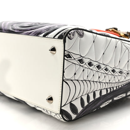 Christian Dior Calfskin Quilted Jack Pierson Art Lady Dior White Black Multicolor 8 of 8
