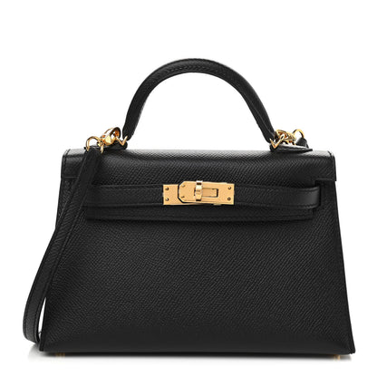 Hermes Epsom Mini Kelly Sellier 20 Black 1 of 11