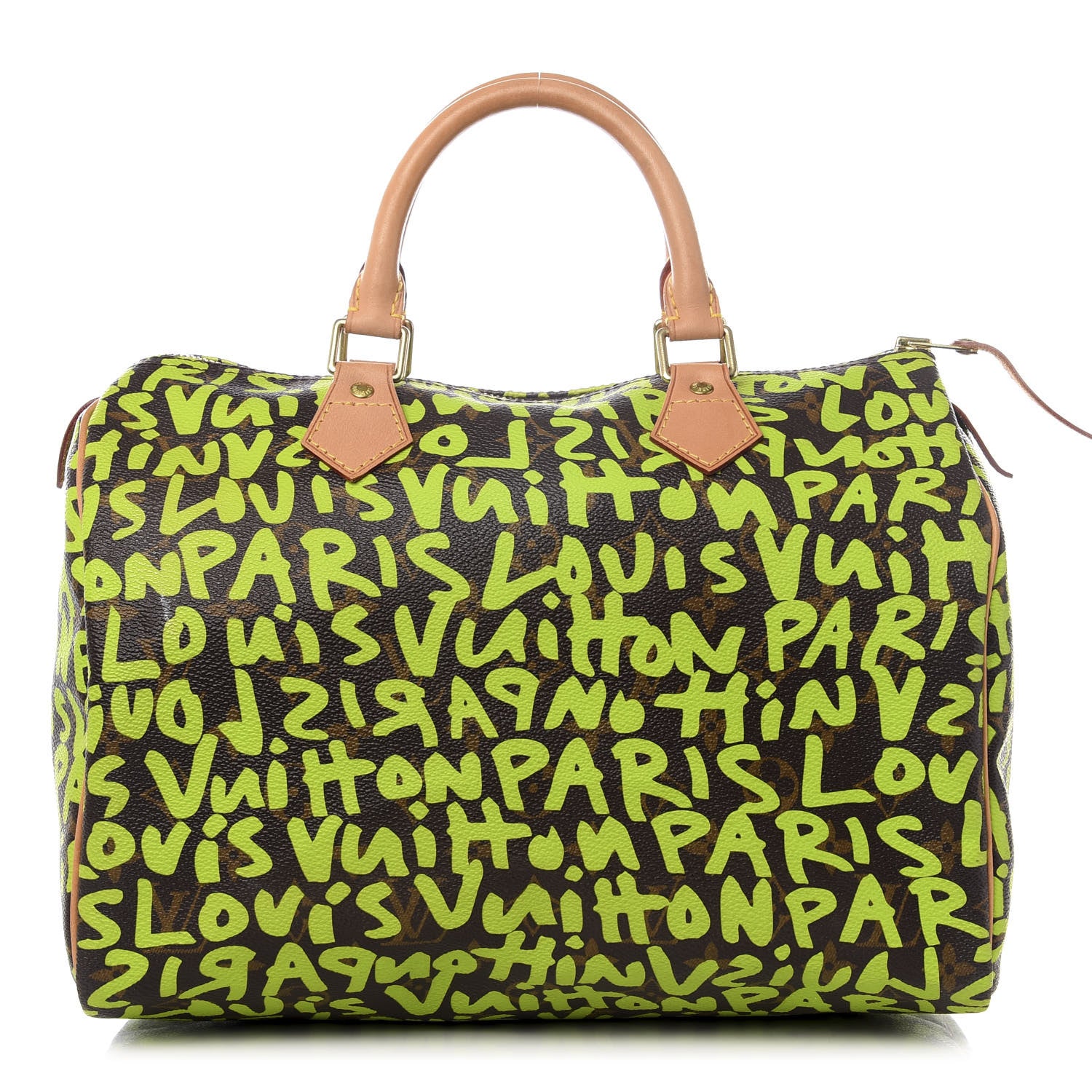 Louis Vuitton Monogram Graffiti Speedy 30 Green 1 of 8