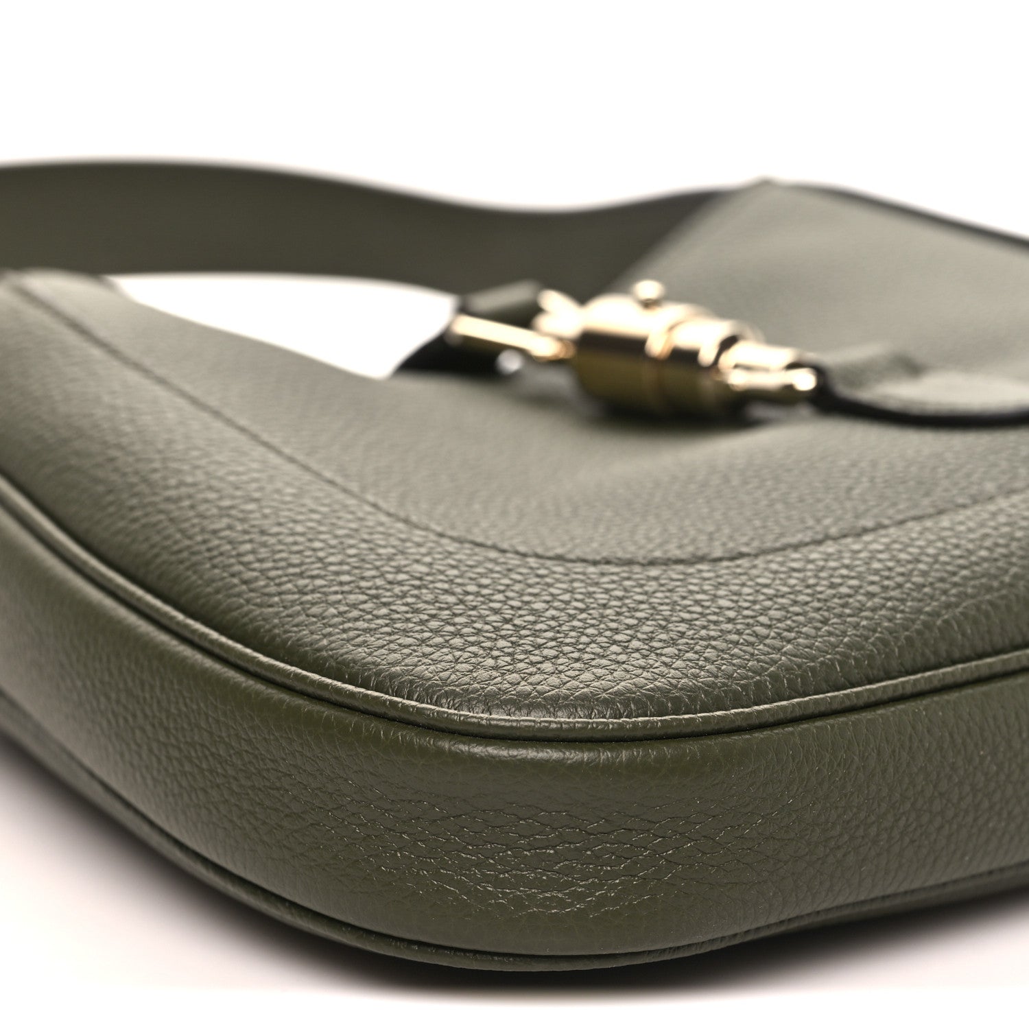 Gucci Grand Prix Calfskin Medium Jackie 1961 Hobo Dark Green 9 of 10