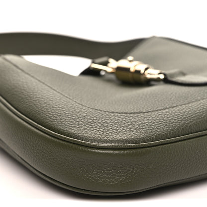 Gucci Grand Prix Calfskin Medium Jackie 1961 Hobo Dark Green 9 of 10