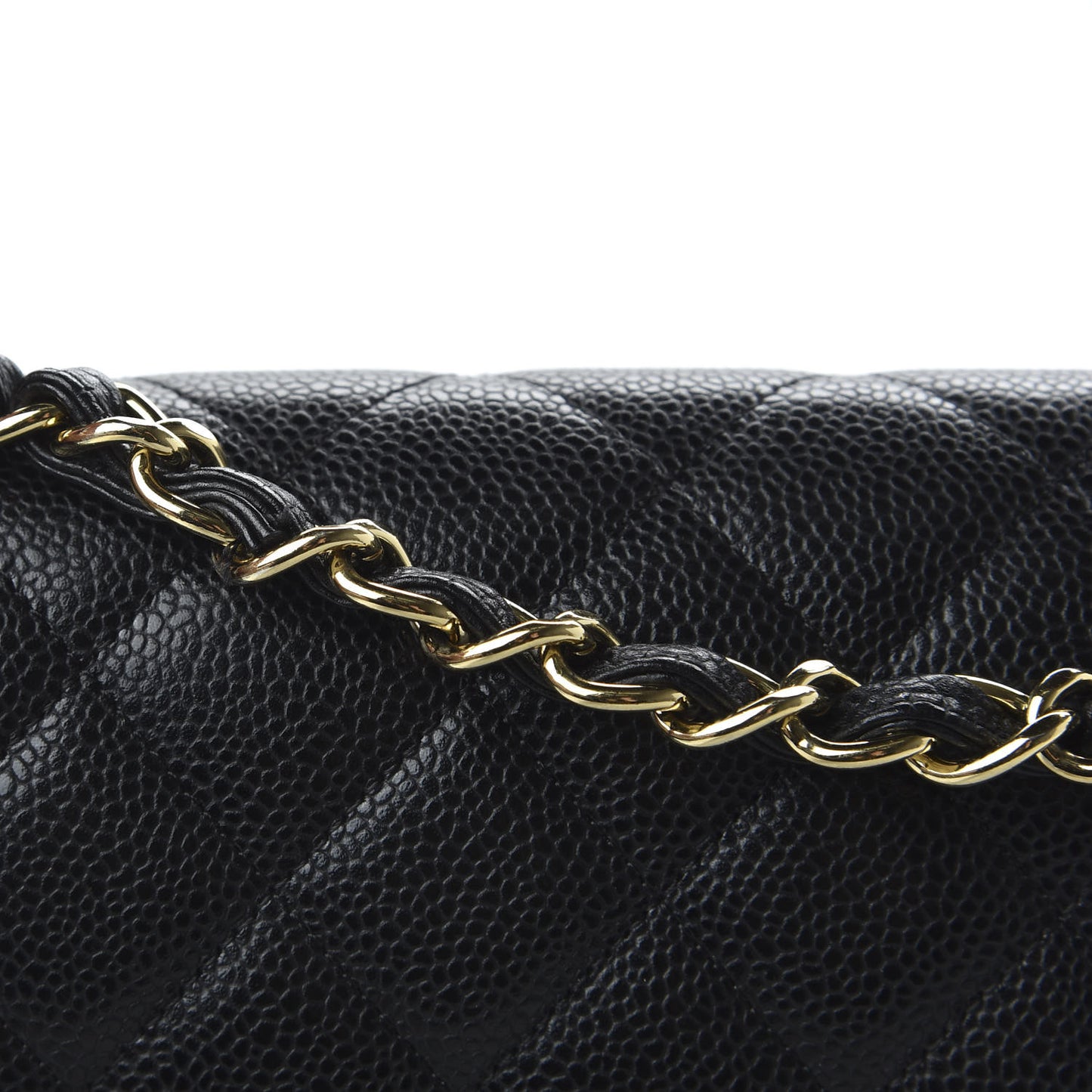 Caviar Quilted Maxi Double Flap Black