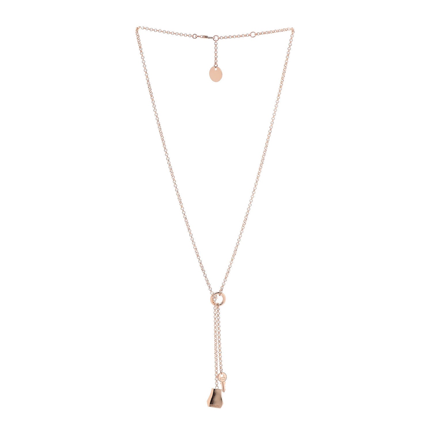 Hermes 18K Rose Gold PM Kelly Clochette Necklace 3 of 4