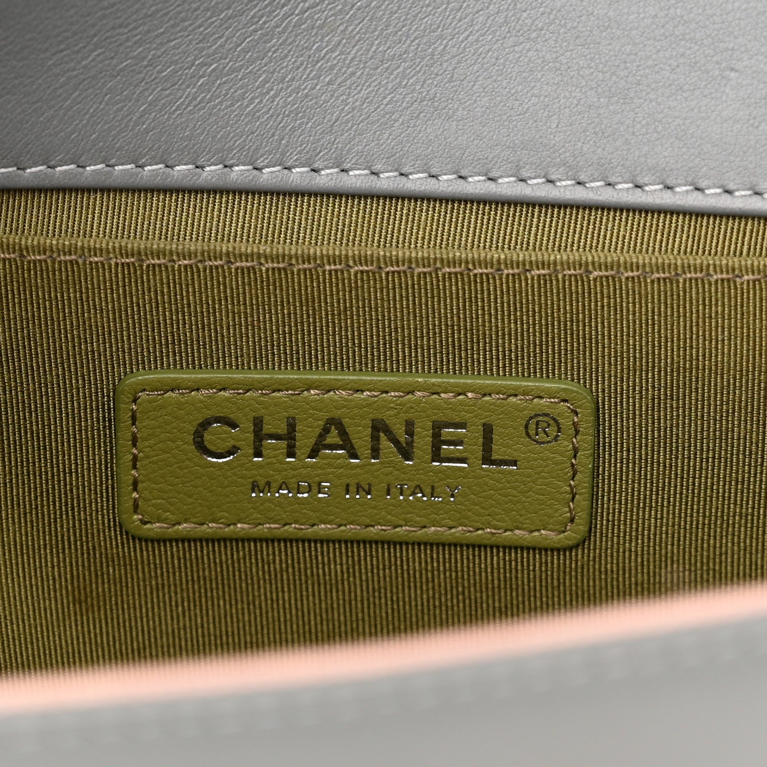 Chanel Lambskin Quilted Medium Boy Flap Grey 5 of 10