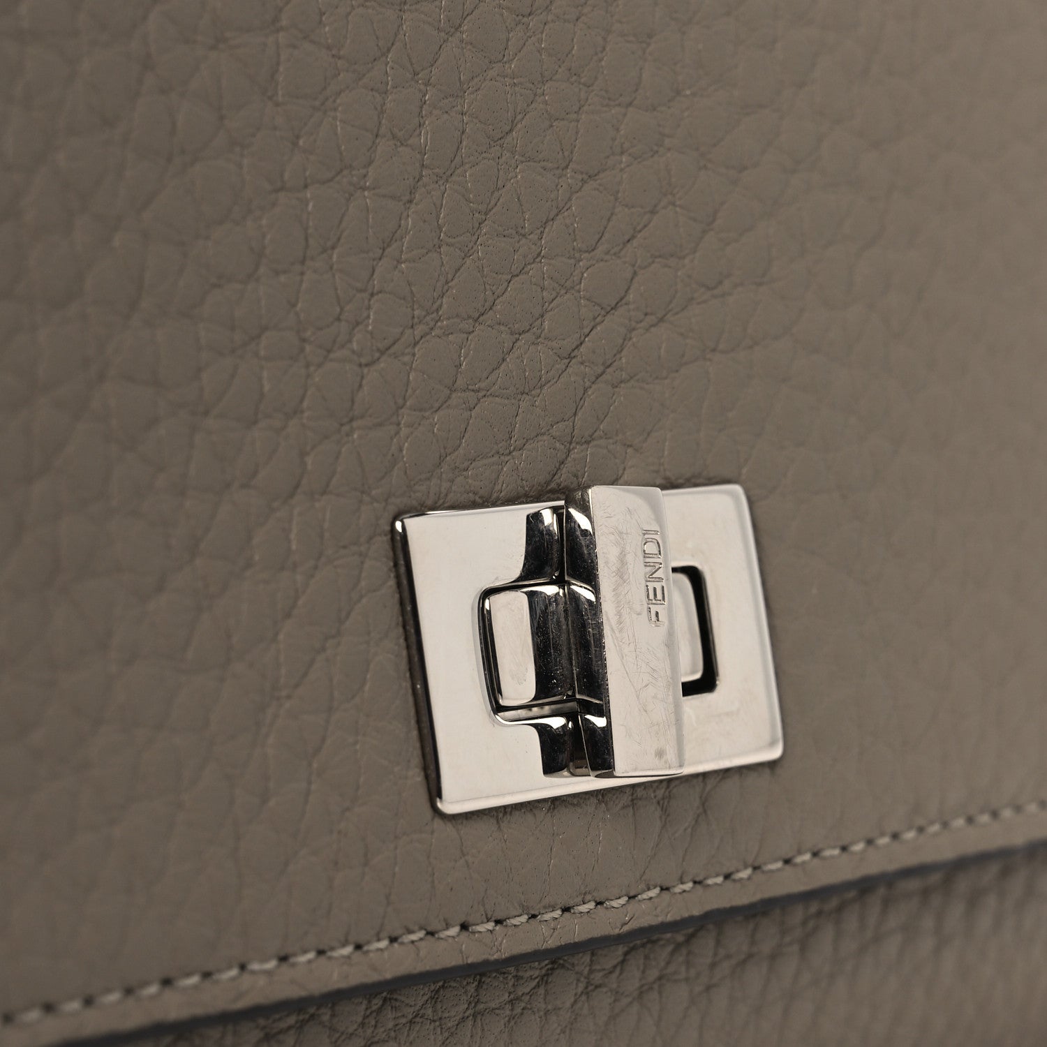 Fendi Cuoio Romano Vitello Grace Selleria Peekaboo Continental Wallet Corda 9 of 9