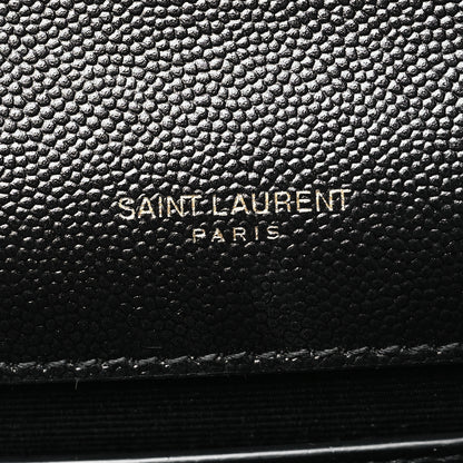 Saint Laurent Grain De Poudre Small Monogram Kate Satchel Black 6 of 9