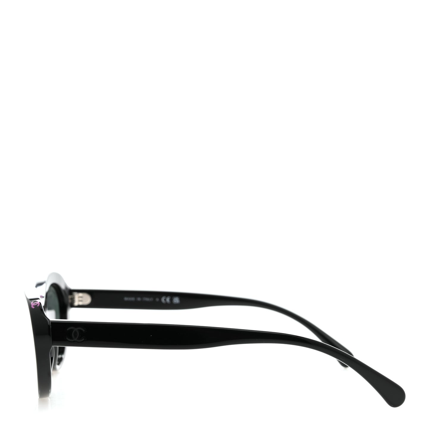 Acetate Oval Sunglasses 5416 Black Pink