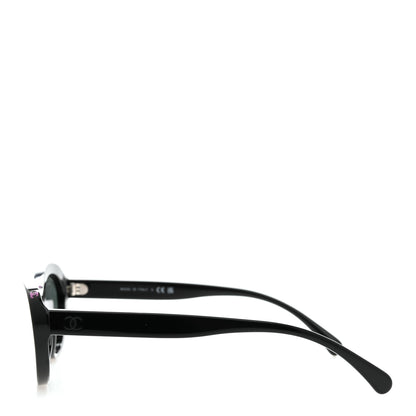 Chanel Acetate Oval Sunglasses 5416 Black Pink 3 of 8