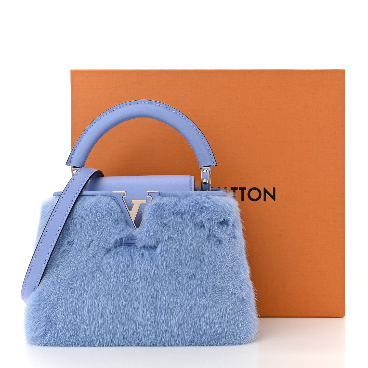 Louis Vuitton Mink Calfskin Capucines Mini Lilas Purple 10 of 10