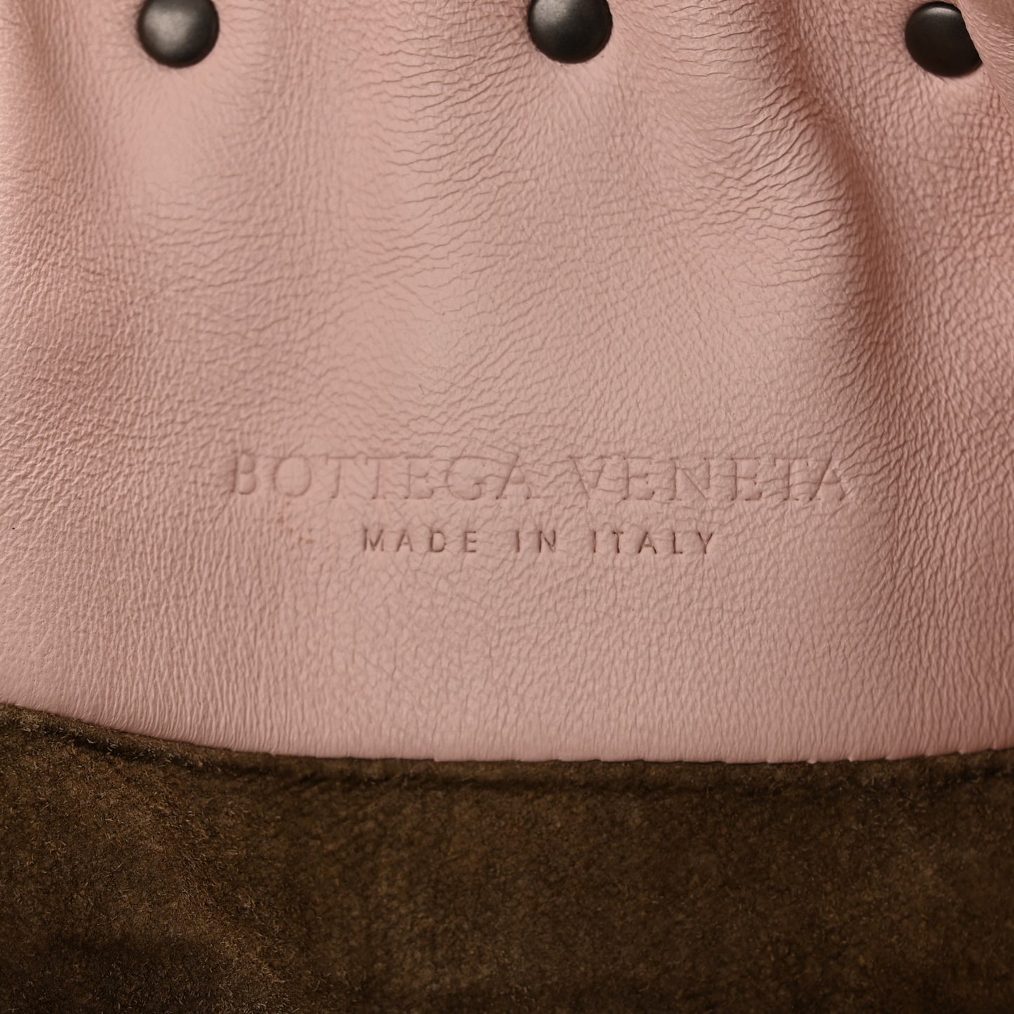 Nappa Intrecciato Drawstring Tassel Bucket Pink