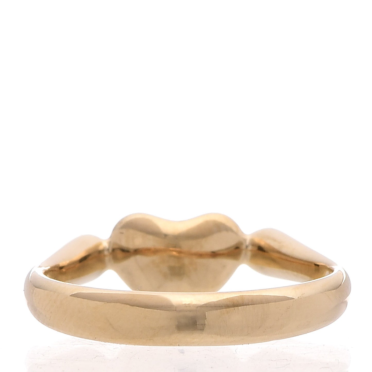 18K Yellow Gold Diamond Elsa Peretti Bean Ring 52 6