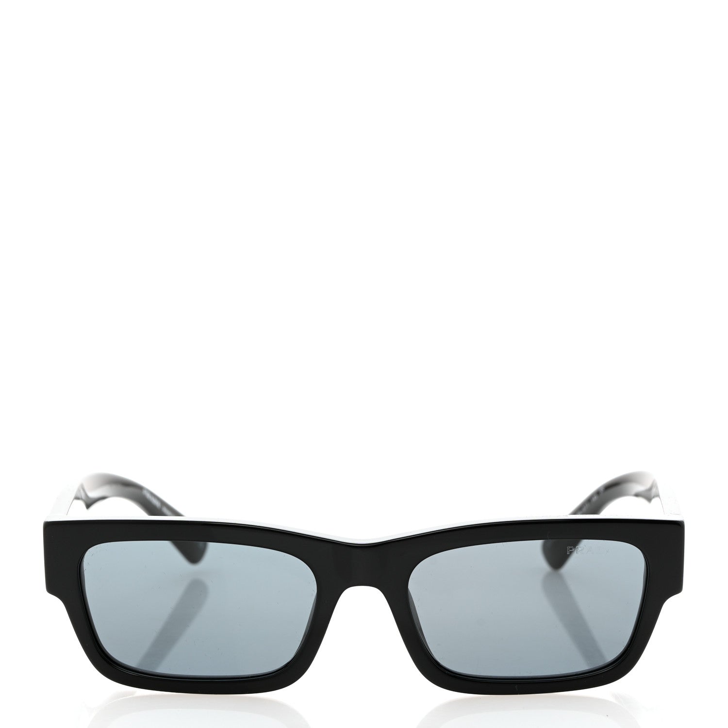Prada Acetate Rectangular Sunglasses SPR A03 Black 2 of 10