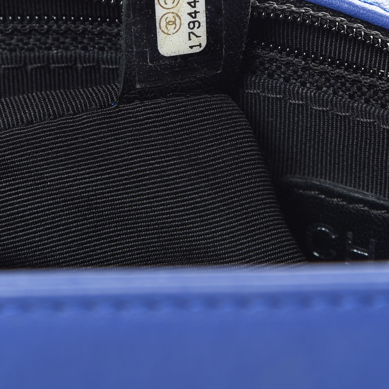 Chanel Grained Calfskin Quilted Large Boy Flap Blue 7 of 14