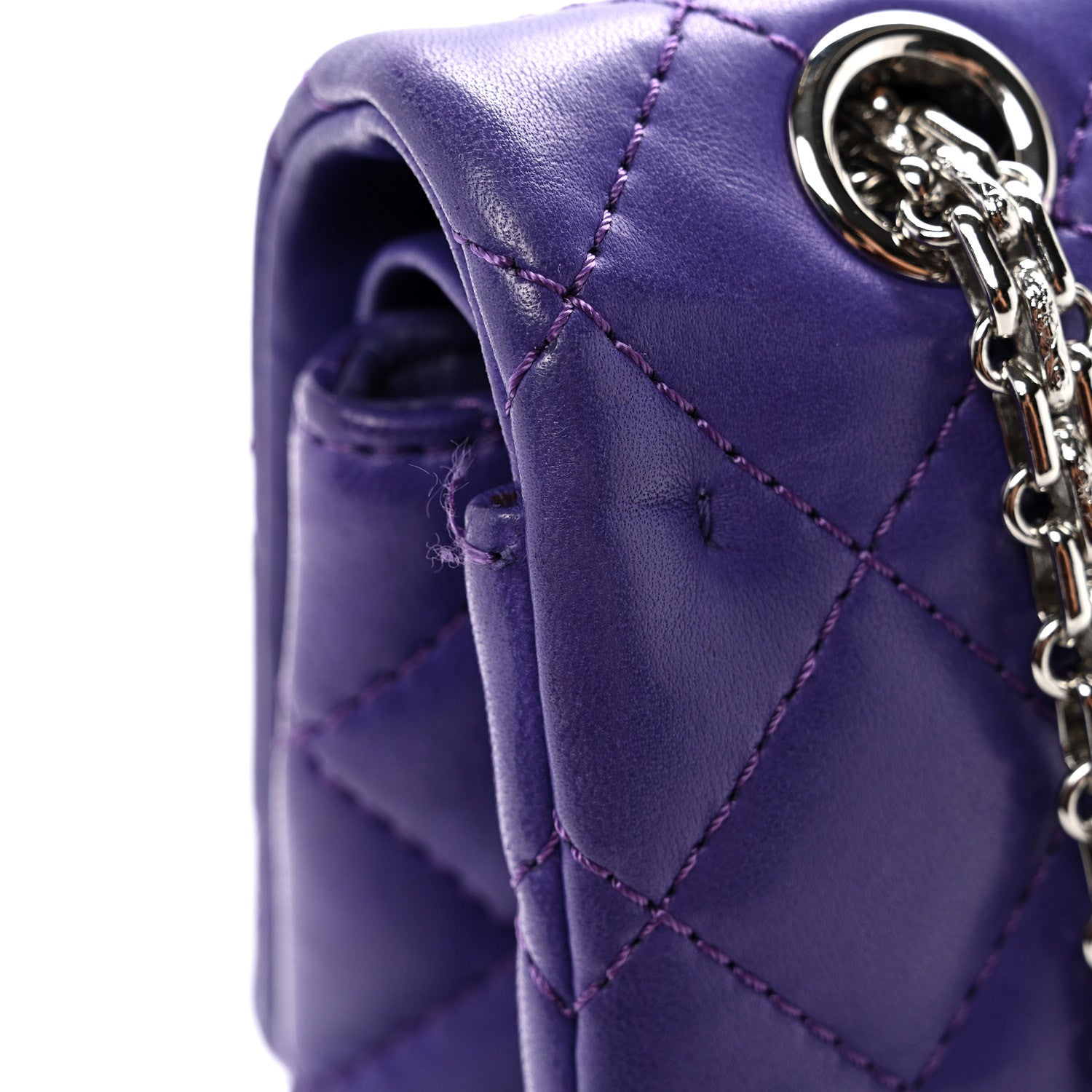 Chanel Lambskin Quilted 2.55 Reissue 226 Flap Purple 11 of 12