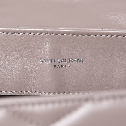 Saint Laurent Calfskin Y Quilted Monogram Small Loulou Chain Satchel Mink 6 of 9