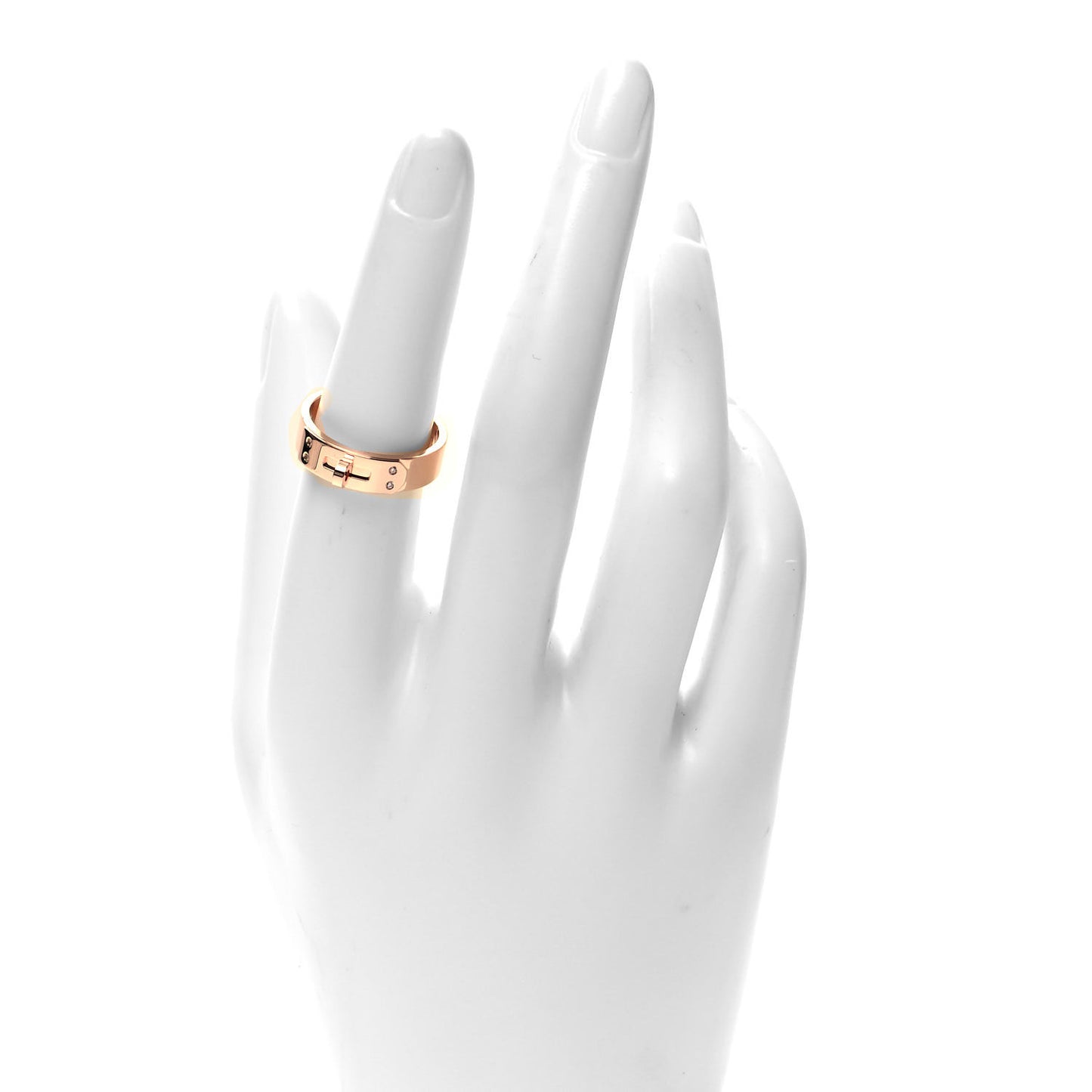 18K Rose Gold Diamond PM Kelly Ring 53 6.25
