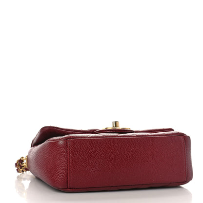 Chanel Caviar Quilted Mini Chain Soul Flap Burgundy 4 of 9