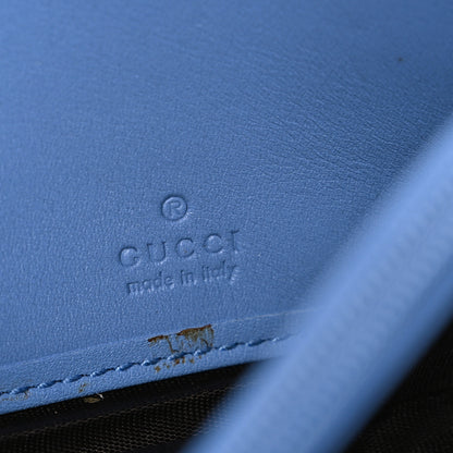 Gucci Calfskin Matelasse GG Marmont Continental Wallet Clear Sky Blue 6 of 7