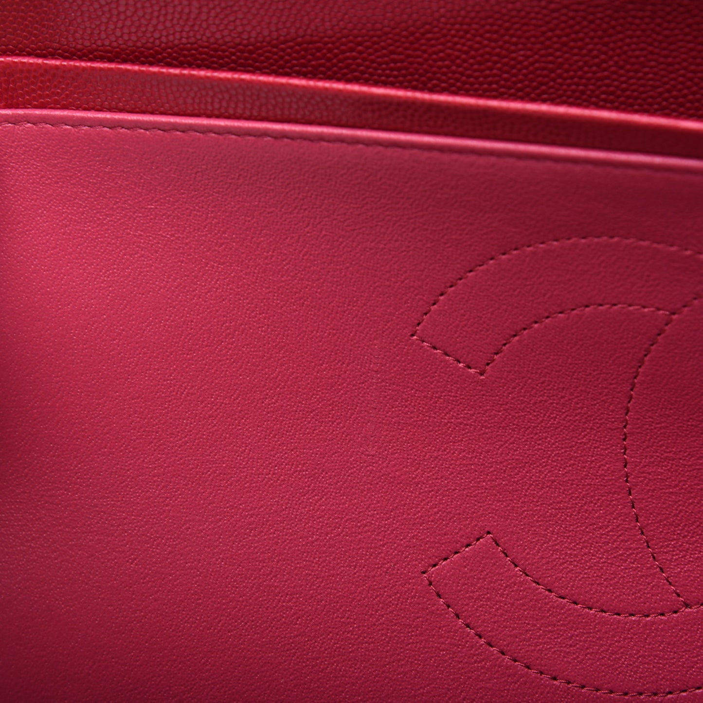 Caviar Quilted Jumbo Double Flap Dark Pink