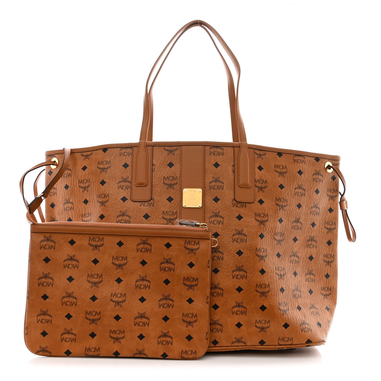 Visetos Large Liz Reversible Shopper Tote Cognac