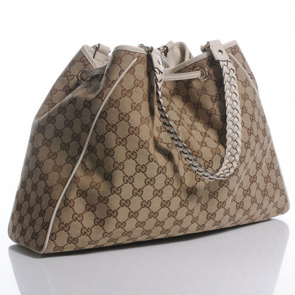 Gucci Monogram Peggy Braided Tote Ivory 3 of 8