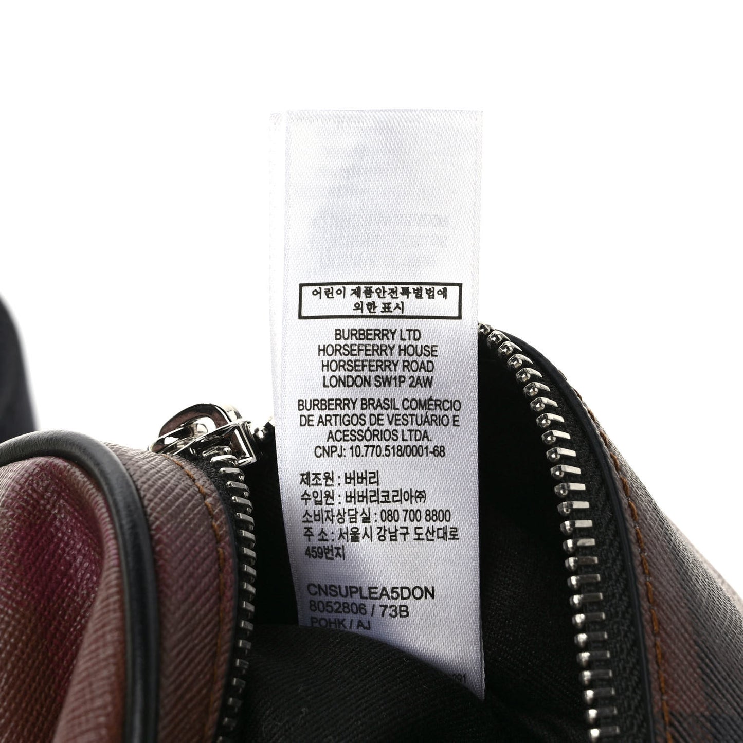 E-canvas Check Bum Bag Dark Birch Brown