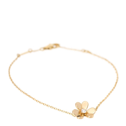 Van Cleef & Arpels 18K Yellow Gold Diamond Mini Frivole Bracelet 1 of 6