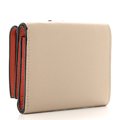 Loewe Grained Calfskin Anagram Embossed Trifold Wallet Light Oat Honey 3 of 9