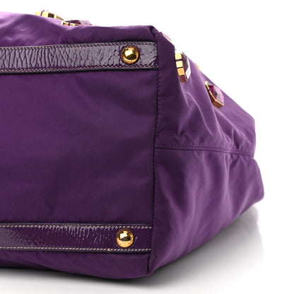 Prada Tessuto Nylon Pietre Jeweled Tote Anemone 9 of 13