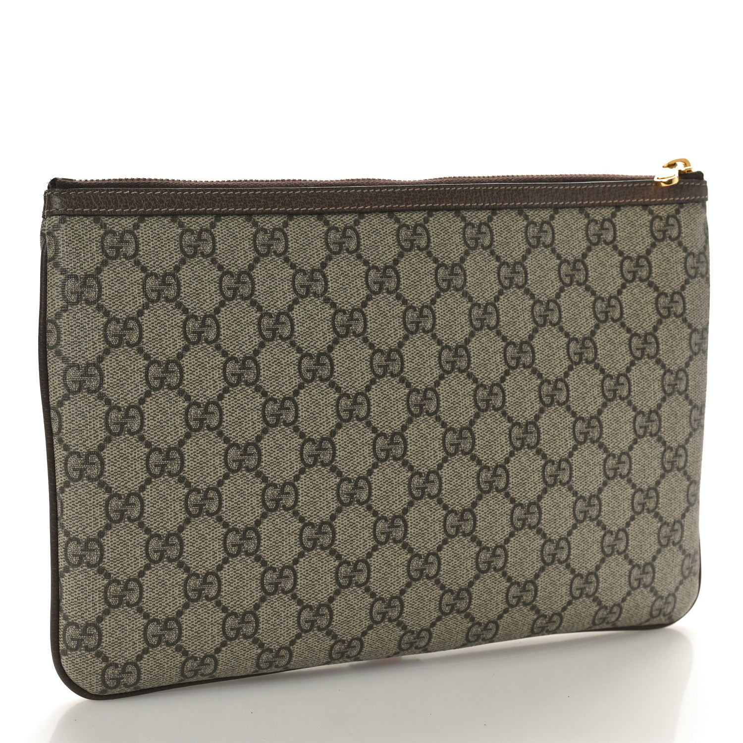 Gucci GG Supreme Monogram Large Ophidia Pouch Clutch Brown 3 of 8