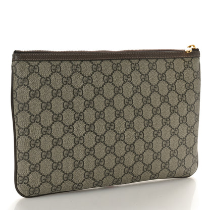 Gucci GG Supreme Monogram Large Ophidia Pouch Clutch Brown 3 of 8