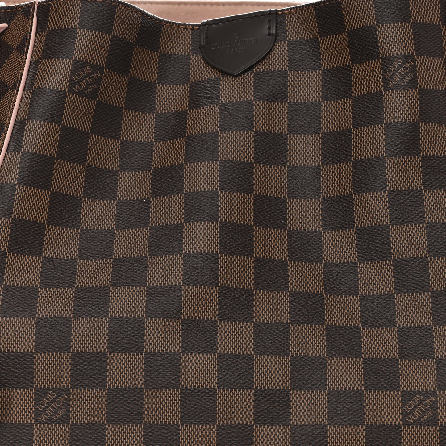 Damier Ebene Caissa Hobo Rose Ballerine