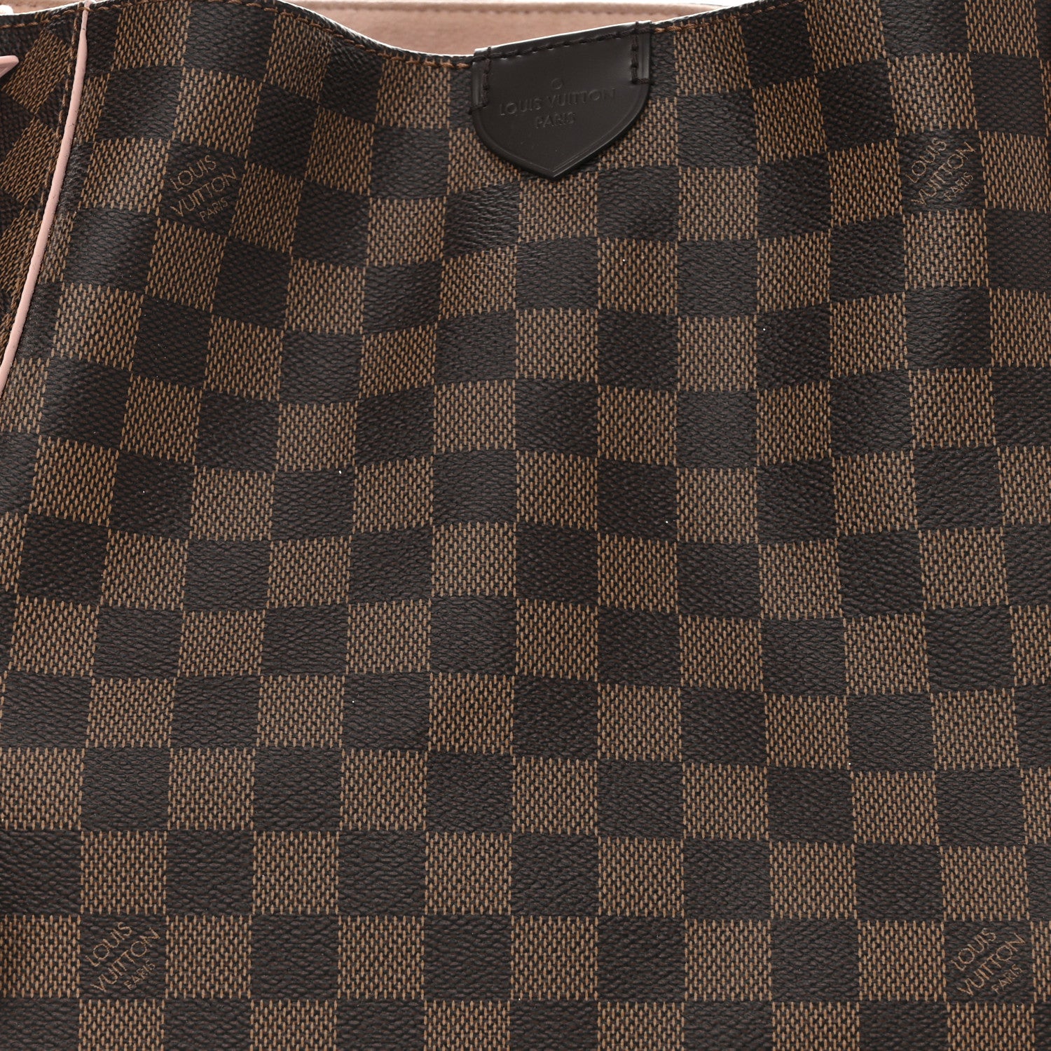 Louis Vuitton Damier Ebene Caissa Hobo Rose Ballerine 7 of 11