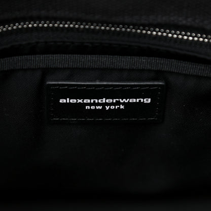 Alexander Wang Mesh Crystal Rhinestone Mini Cruiser Tote Black Silver 6 of 11