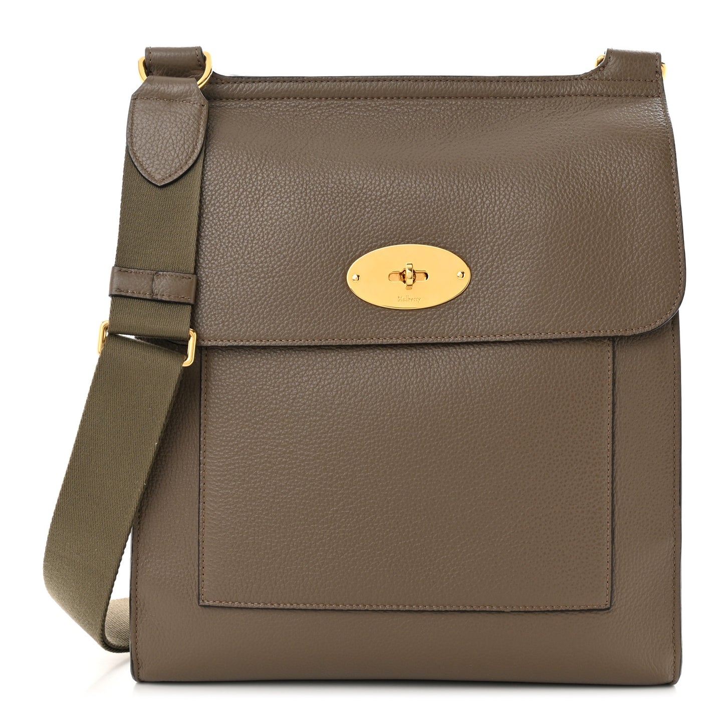 Grain Calfskin New Antony Messenger Crossbody Earth Grey