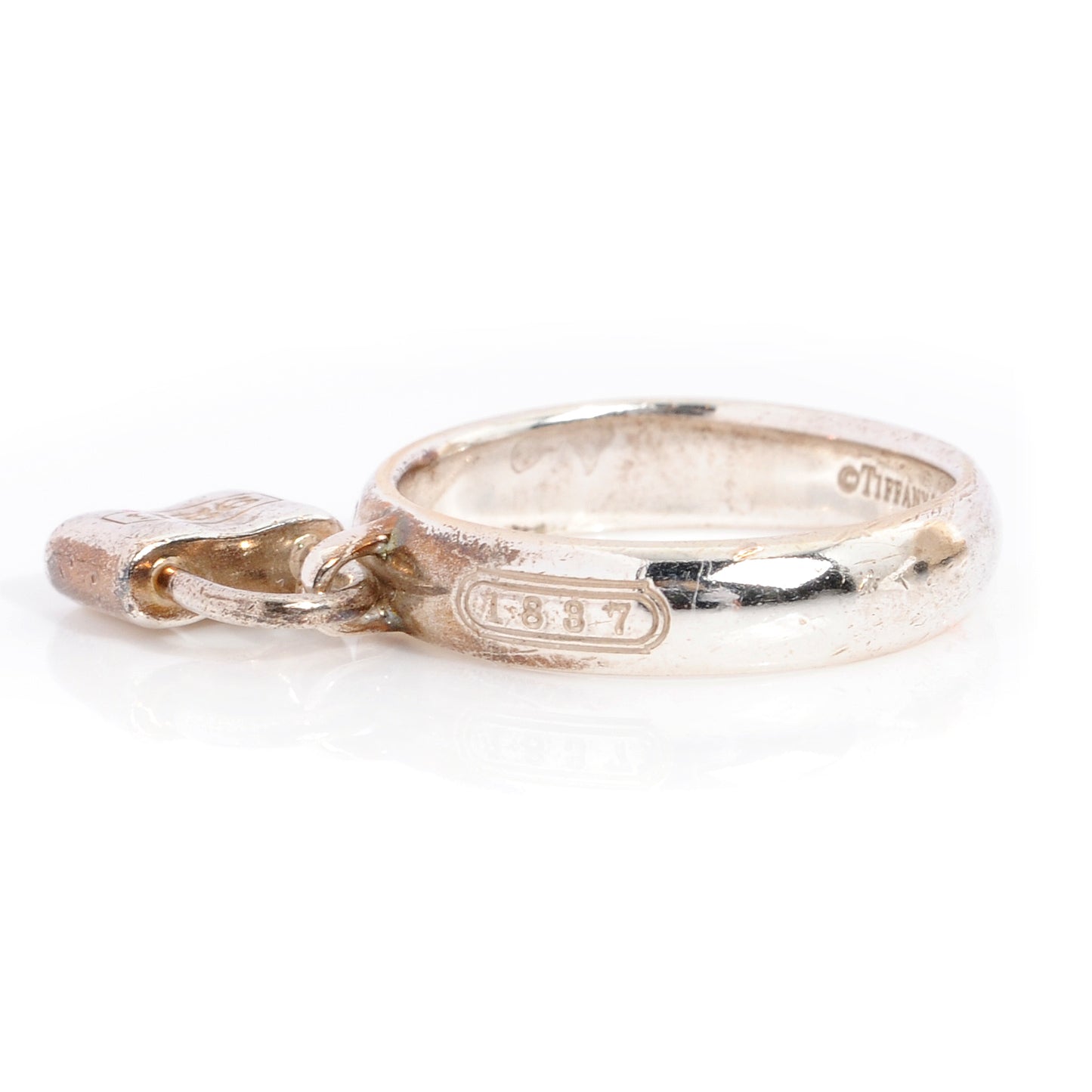 Sterling Silver 1837 Lock Charm Ring 49 5
