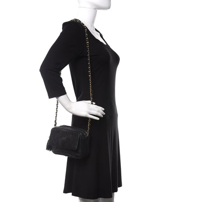 Chanel Lambskin Quilted CC Tassel Camera Case Black 2 of 9