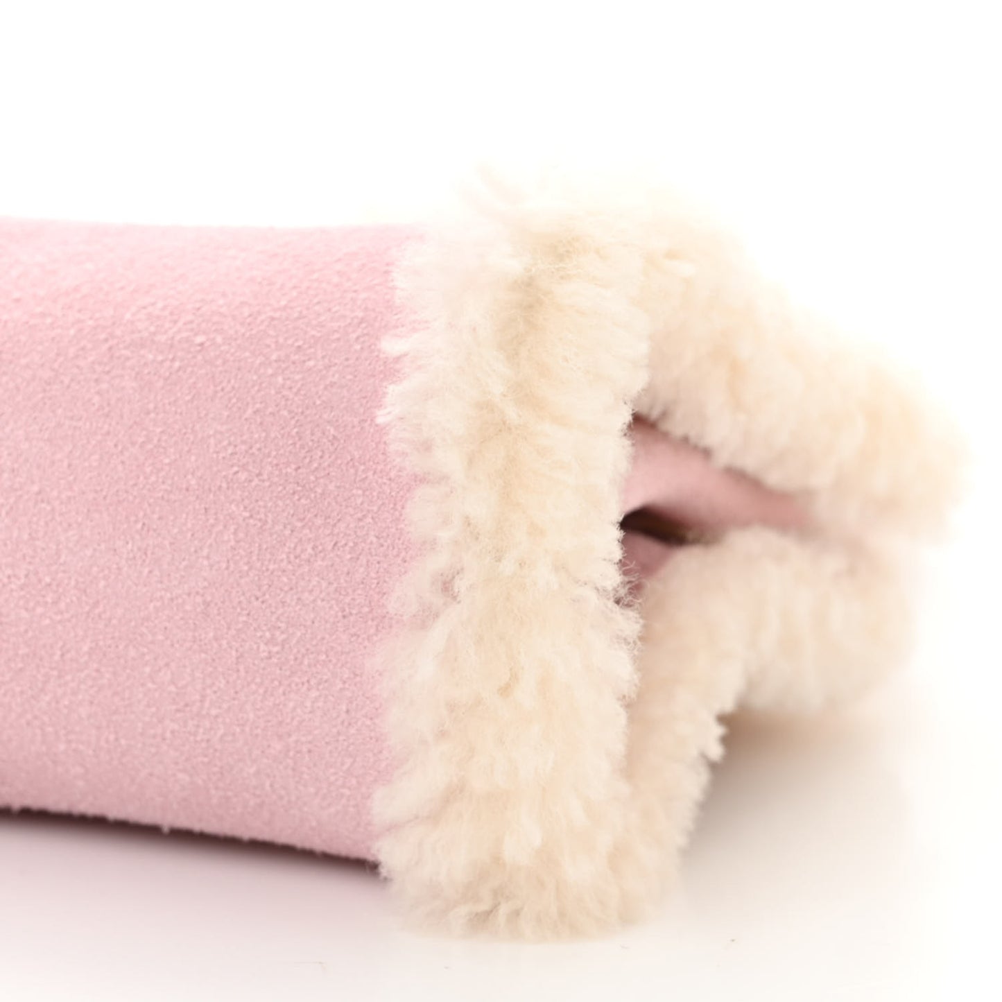 X UGG Suede Shearling Small Shopping Bag Pink