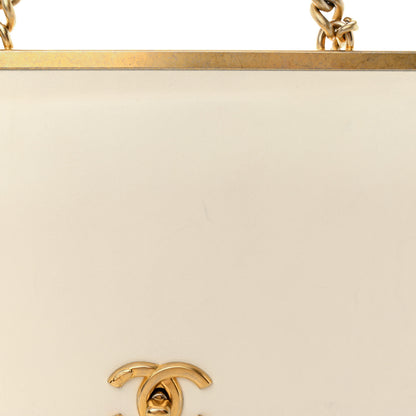 Chanel Lambskin Quilted Coco Luxe Top Handle Flap White 10 of 15