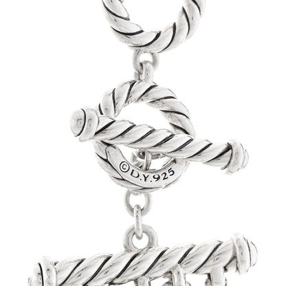 David Yurman Sterling Silver Four Row Mixed Chain Bib Necklace 4 of 4