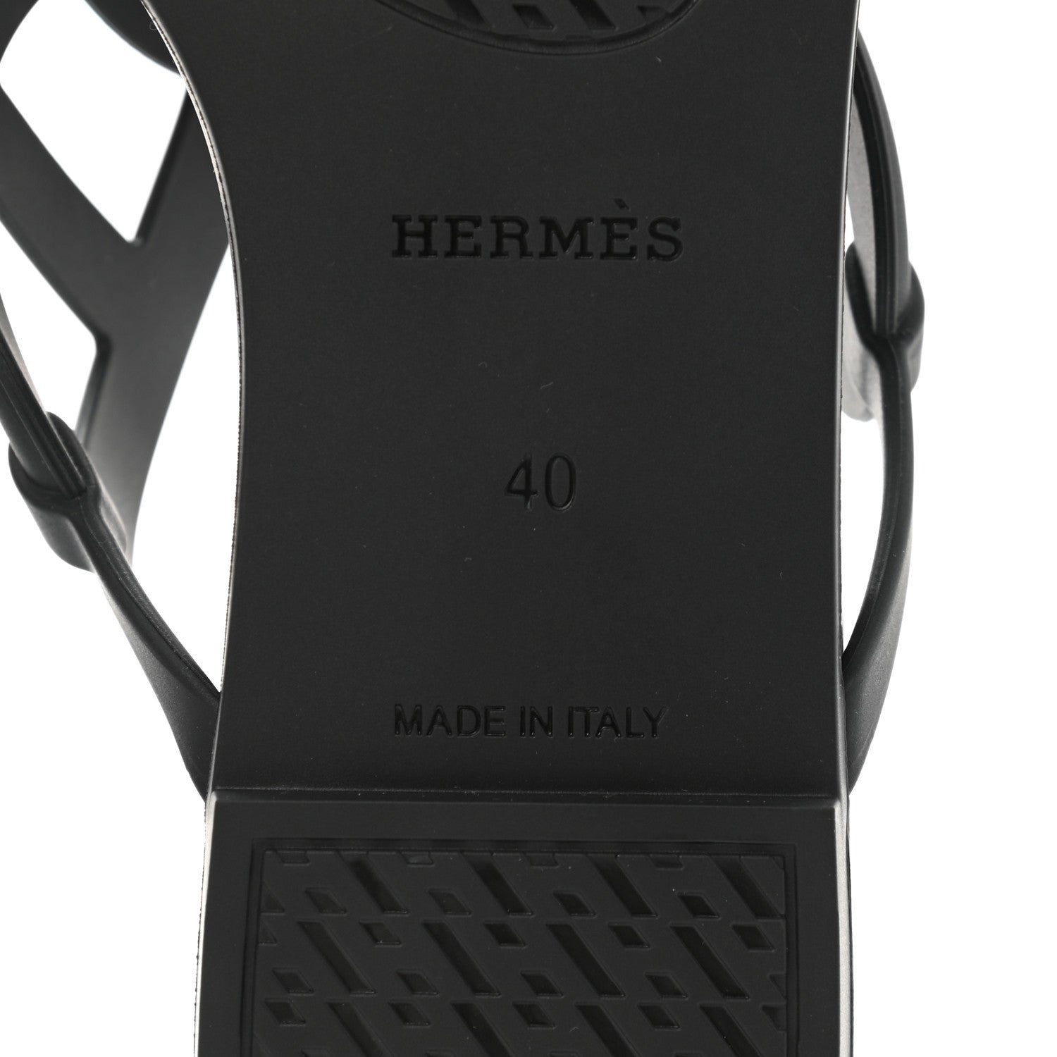 Hermes Rubber Womens Egerie Sandals 40 Black 6 of 9