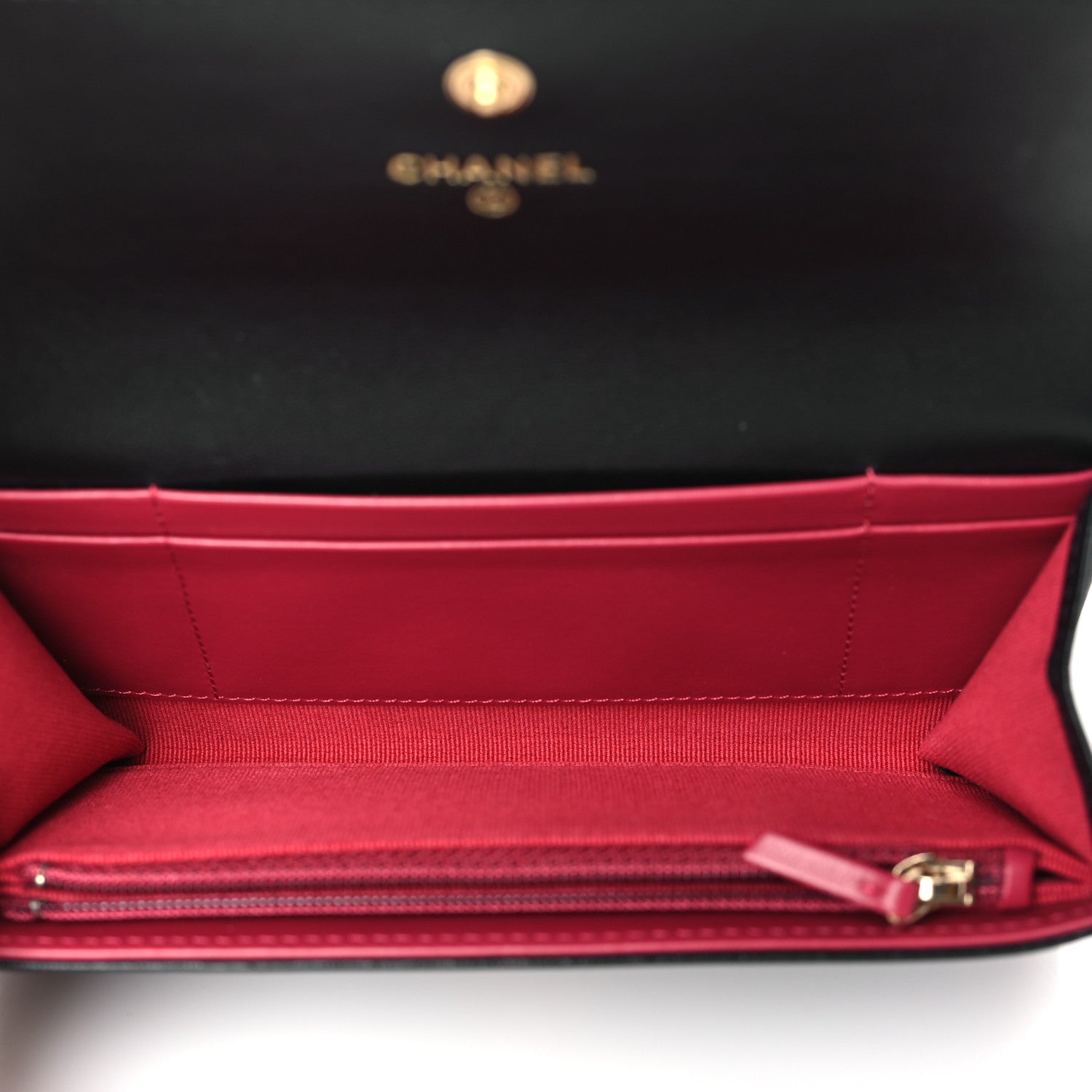 Chanel Lambskin Quilted Chanel 19 Flap Wallet Black 5 of 9